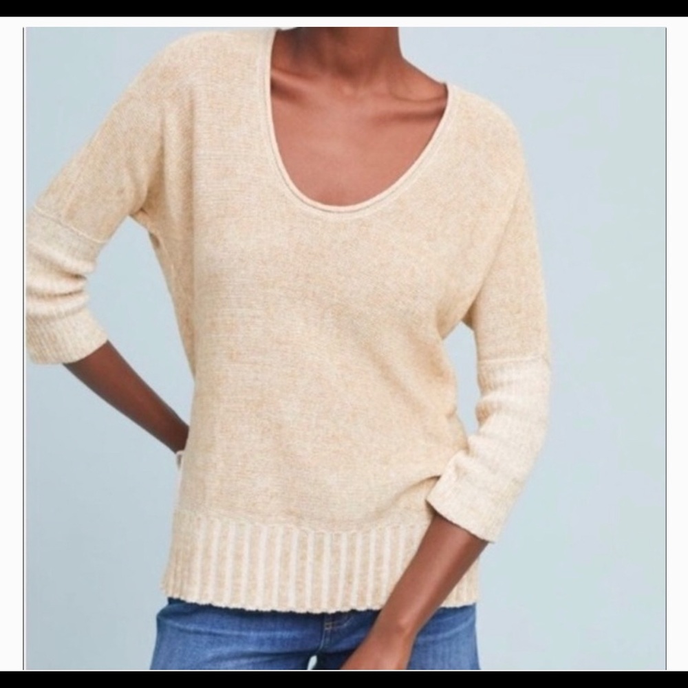 Anthropologie Moth Catamaran Sweater Cotton Linen_2